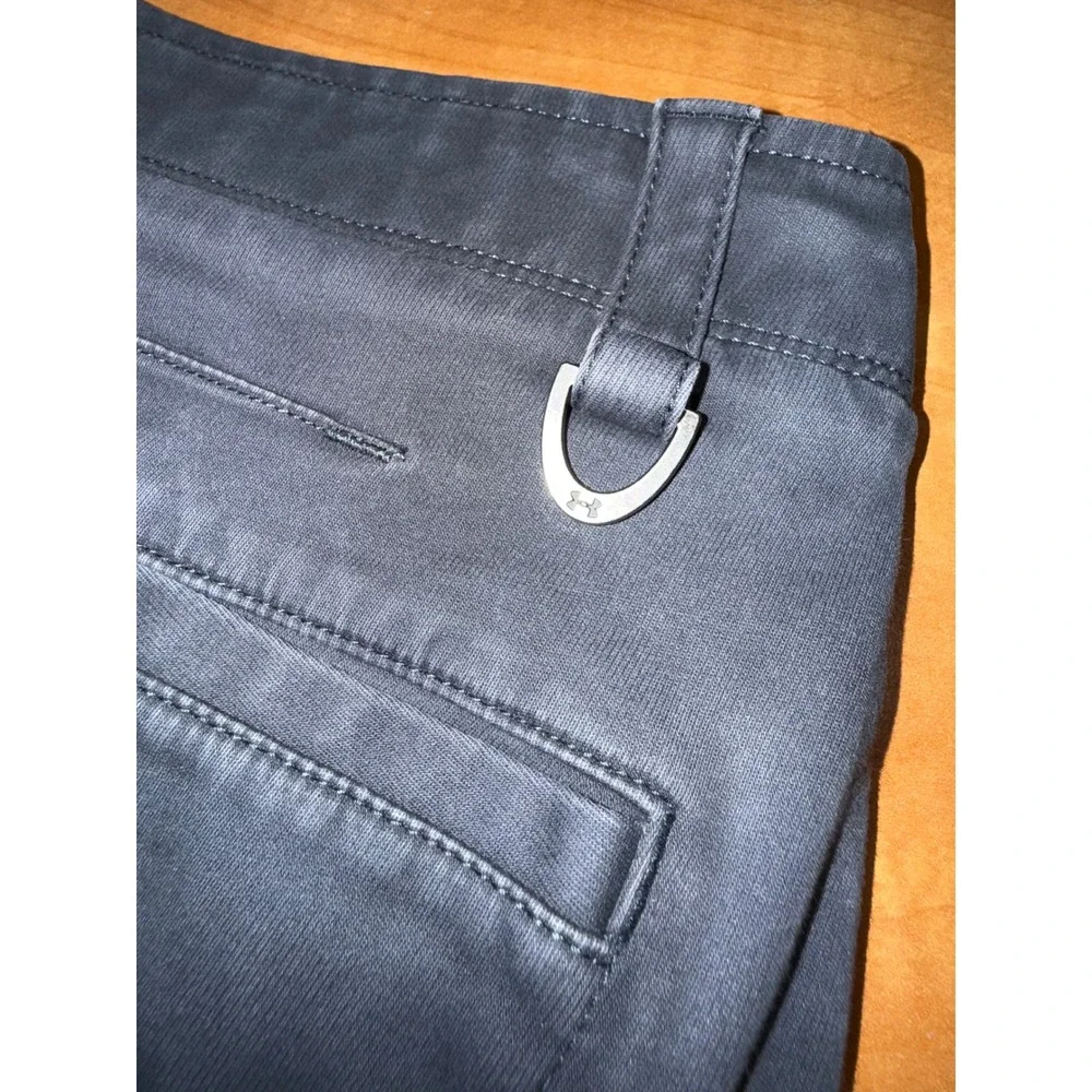 Under Armour Mens Chino Shorts 36 Gray Performance Golf Casual D-Ring Flat Front